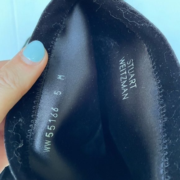 Stuart Weitzman Funland Velvet Black OTK Over The Knee Boots - Picture 15 of 16